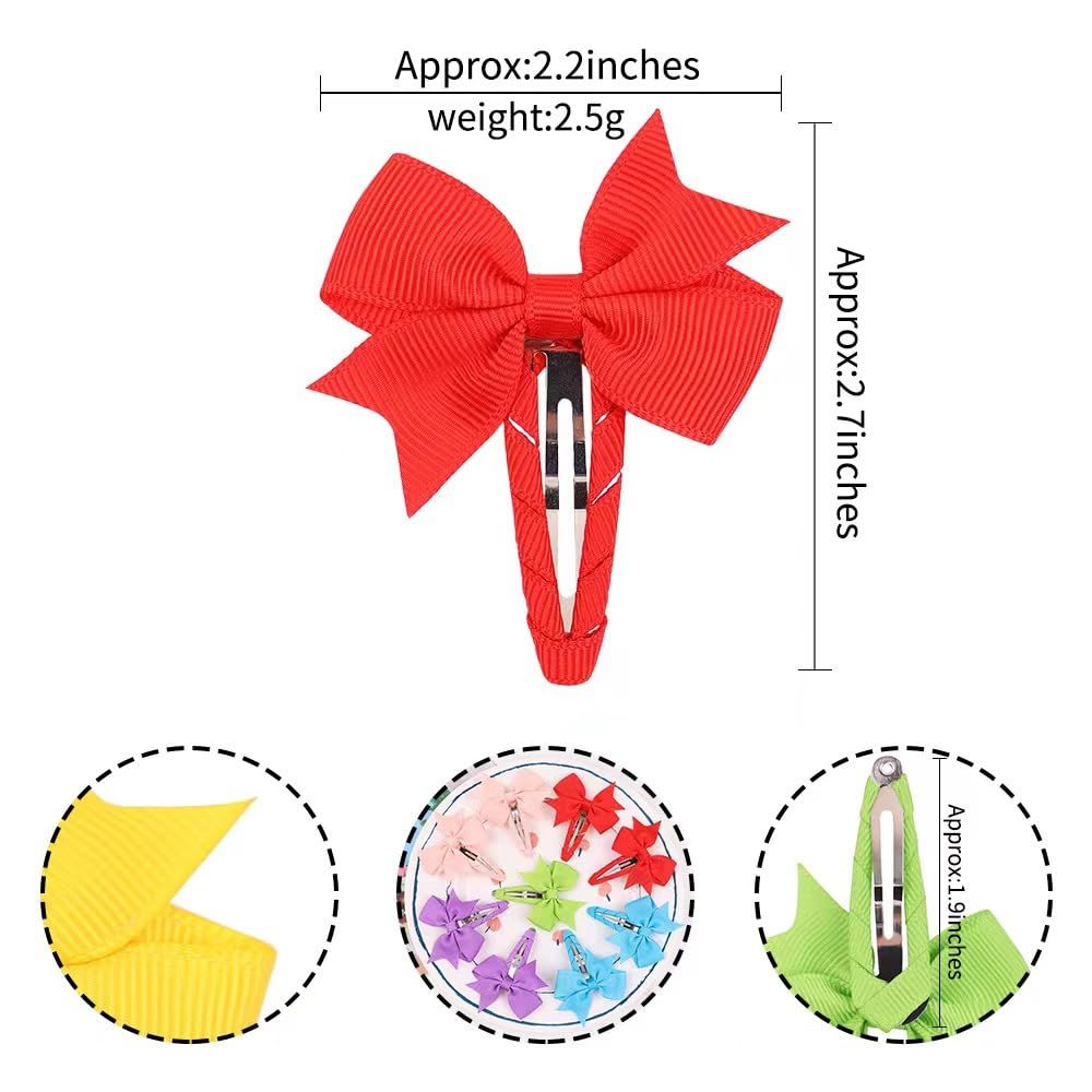 4 Piece Soft Satin Bow Hair Clips Yellow for Women and Girls — image 2