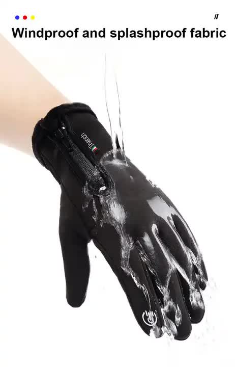 Convertible Fingerless Winter Gloves | Waterproof, Windproof Thermal Gloves with Touchscreen Compatibility Q808 L size Grey โ image 2