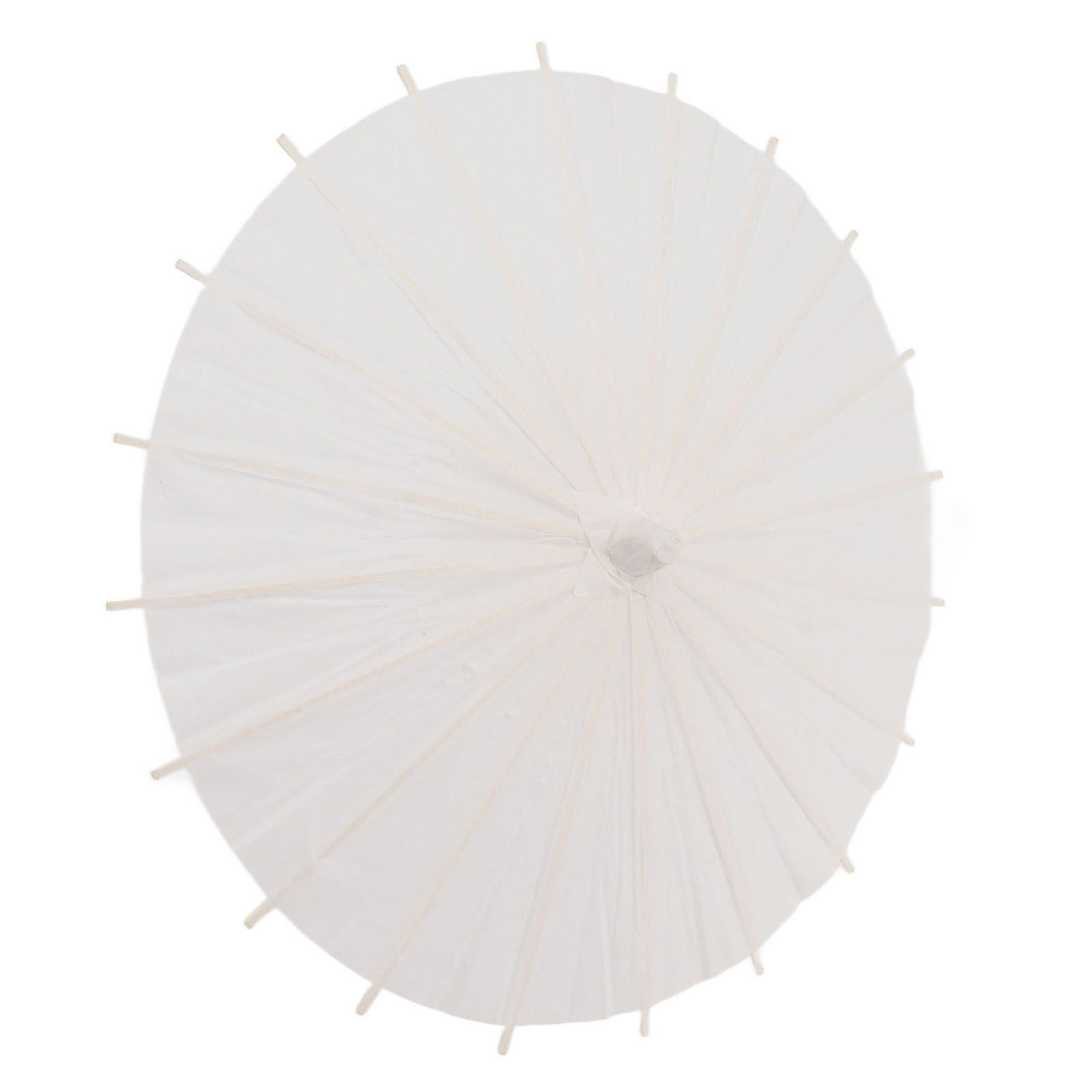 Kids Paper Parasol Bamboo and Paper Chinese Style Elegant White DIY Paper Umbrellas for Decoration 28cm/11in โ image 6