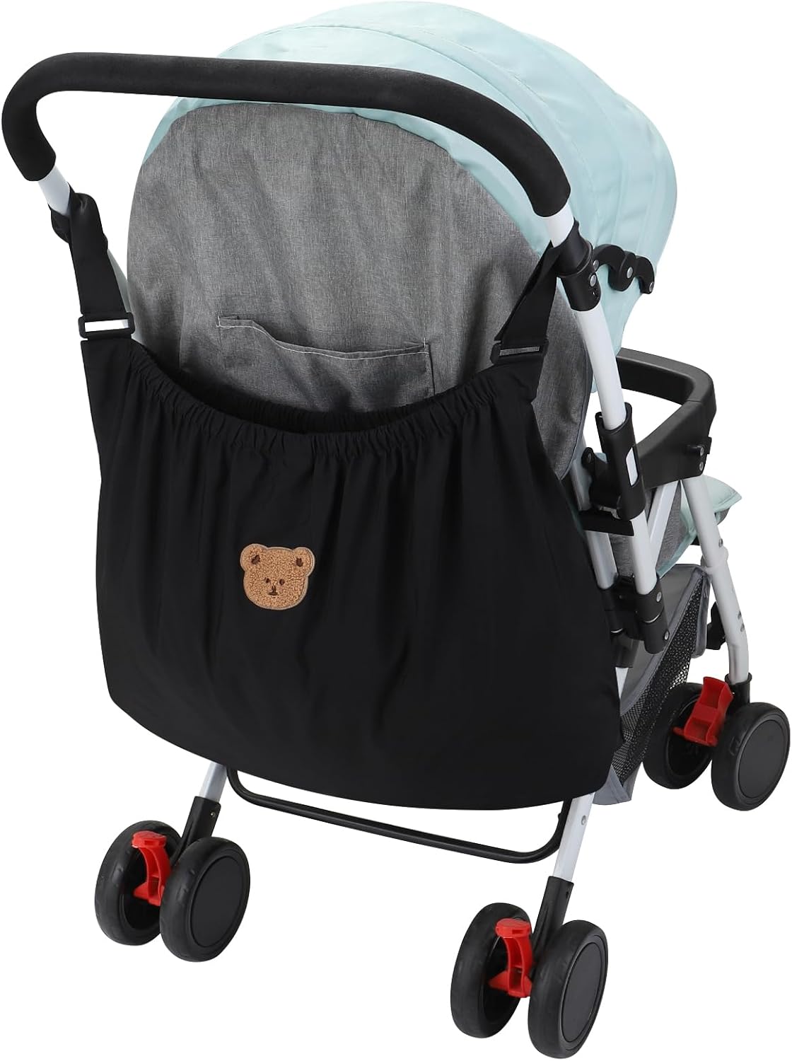 Universal Stroller Organizer, Large Storage Stroller Bag Fits for Uppababy, Nuna, Britax, Doona Strollers, Non-Slip Adjustable Storage Caddy Accessories for
