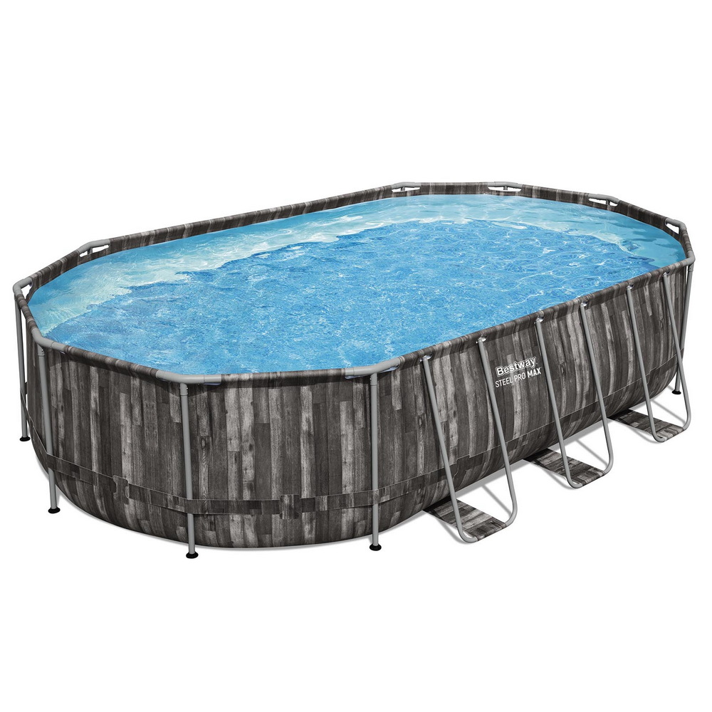 Bestway Steel Frame Pool 6.1x3.66m with Pump