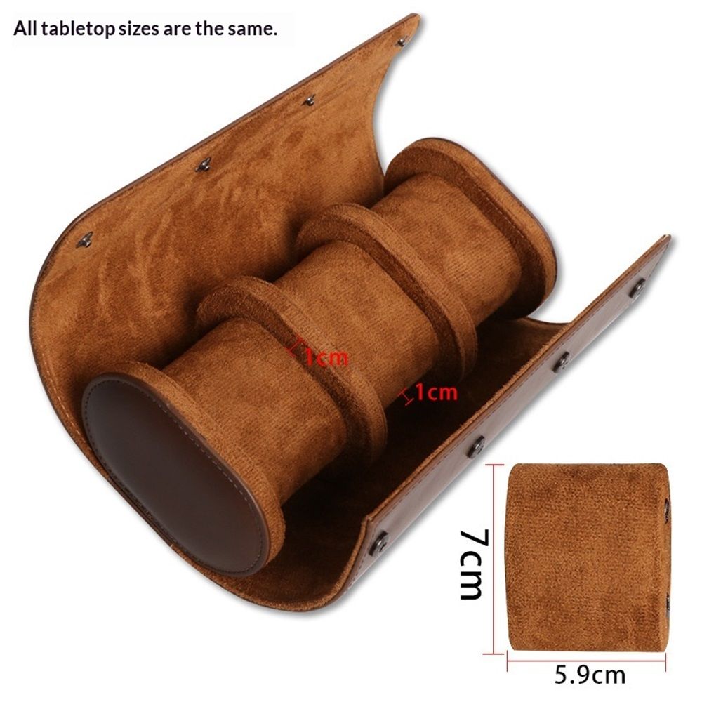 Watch Travel Case for Men Women 3 slot Leather Watch Roll Travel Case Watch Box Storage Organizer and Display Holder for 3 Watches.（oniy box） — image 2