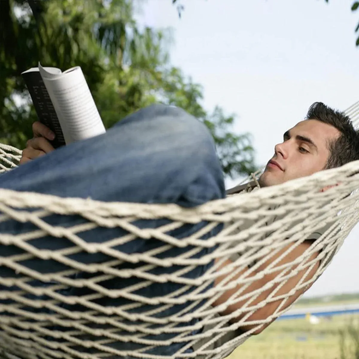Camping Hammock Swing Bed Outdoor Indoor Rope Hammock Hanging Swing Chair โ image 4