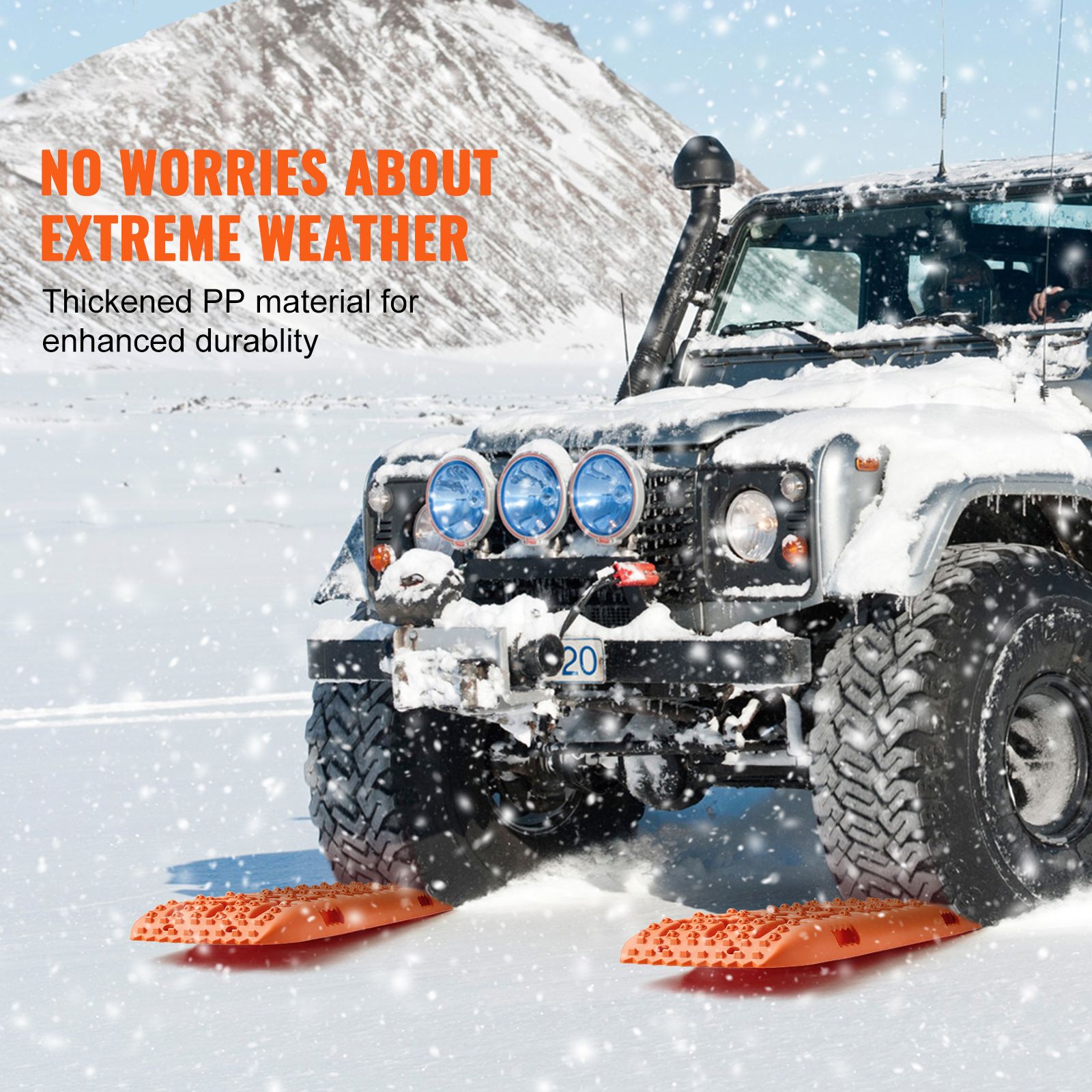 10 TON Traction Boards with PP Material, Recovery Boards for Off-road Vehicles/Cars/Pickups/SUVs/RVs, Pair Tire Traction Mats on Snow, Sand, Mud and Loose โ image 2