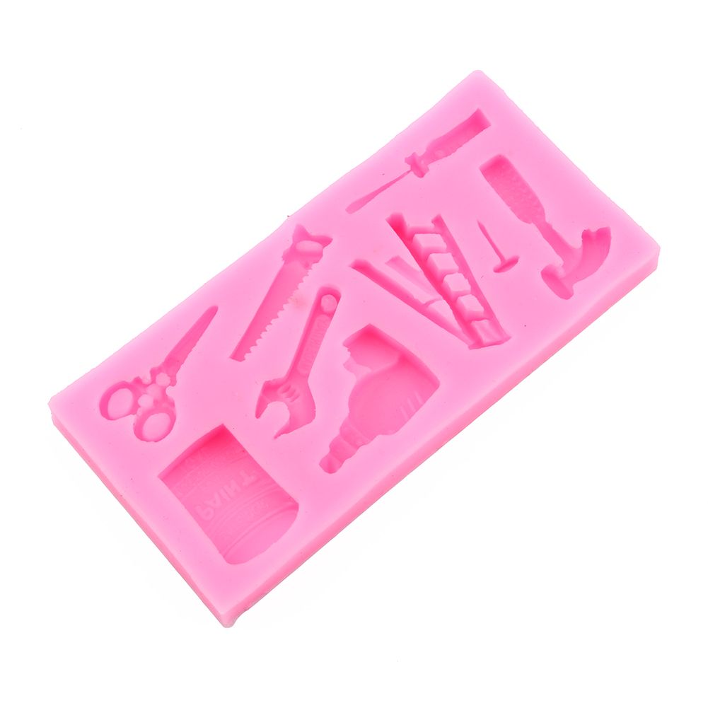 Lovely Silicone Cake Fondant Mold Topper Hammer Spanner Tools DIY Baking Moulds โ image 2