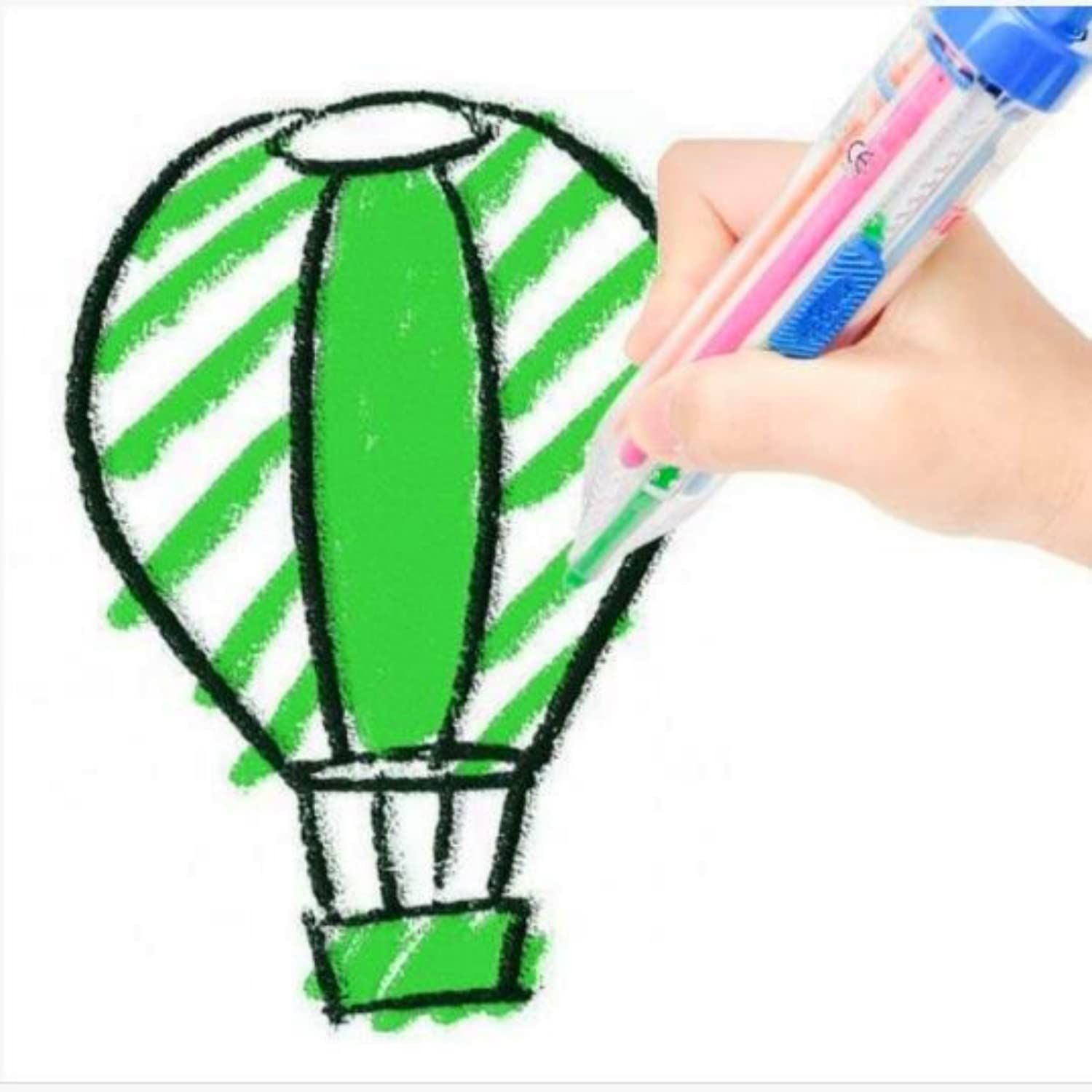 8 in 1 Press on Crayons, Transparent Barrel Oil Pastel Colored Pencil 8 Colors Art Graffiti Painting Crayons Pens (4PCS) โ image 3