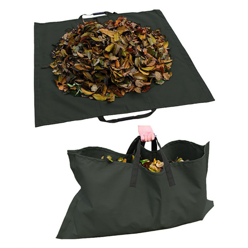 Green 2-in-1 Garden Leaf Collection Tarp & Waste Carry Bag (144x144cm) — image 3