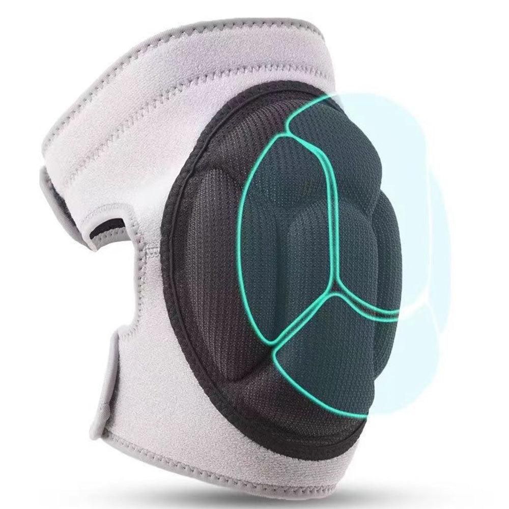 Pair of Knee Pads Anti-Slip Knee Protector Braces for Work Sports Grey - S โ image 4