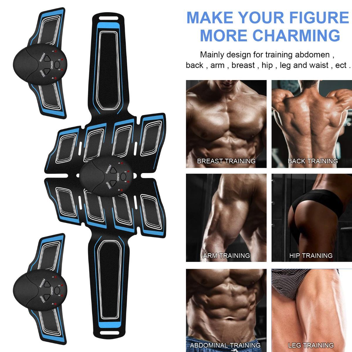 Fitness Belt Abs Stimulator Muscle Training Fitness Workout Equipment Ab Core Toner Belt for Abdominal/Arm/Leg for Home Use โ image 2