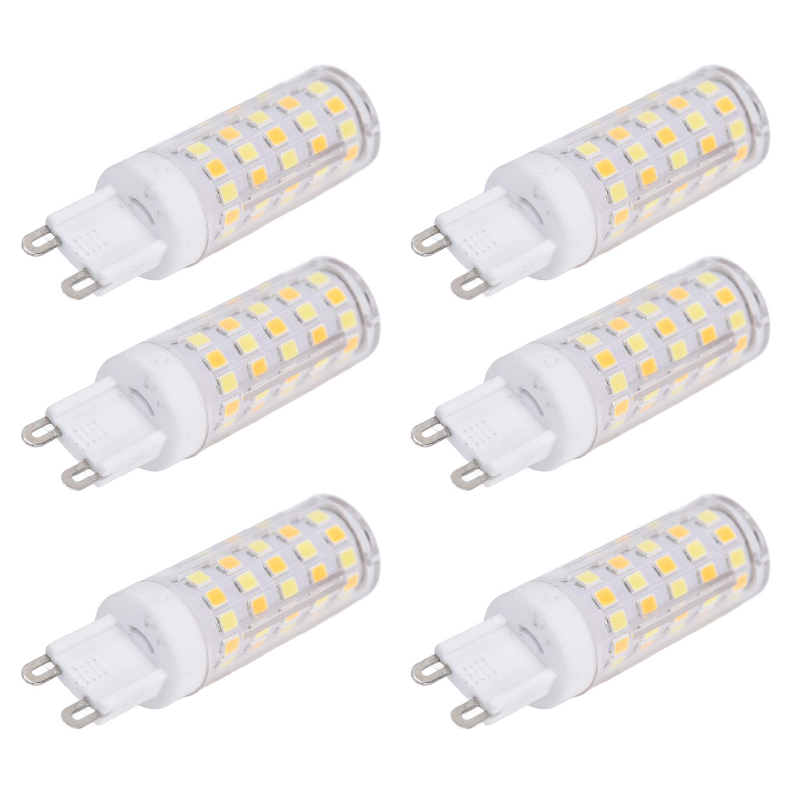 6PCS 66LED G9 Light Bulb 9W 85‑265V Small Ceiling Lamp Bulb 3 Light Color Wall Lamp Bulb for Home — image 5
