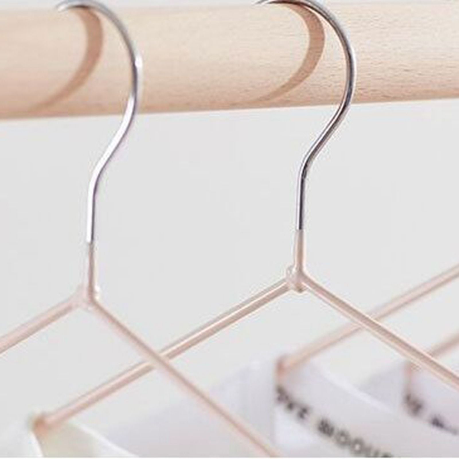 10PCS 40cm Clothing Hanger Coat Hanger Clothes Drying Rack Stainless Steel Laundry RackPink — image 2