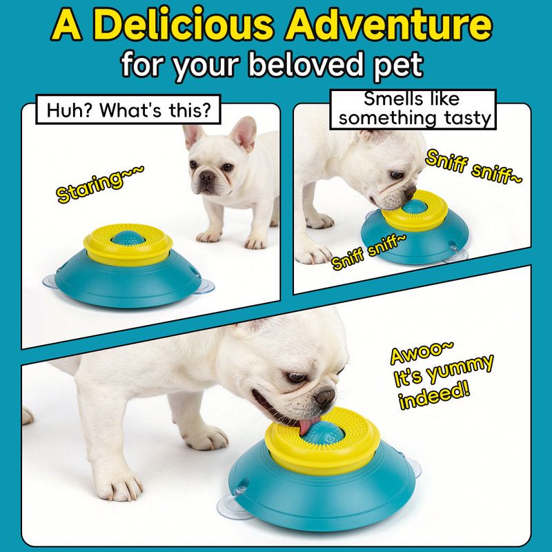 Slow Feeder Lick Bowl, Universal for Cats and Dogs, a Fun and Stimulating Feeding Tool - Red β image 6