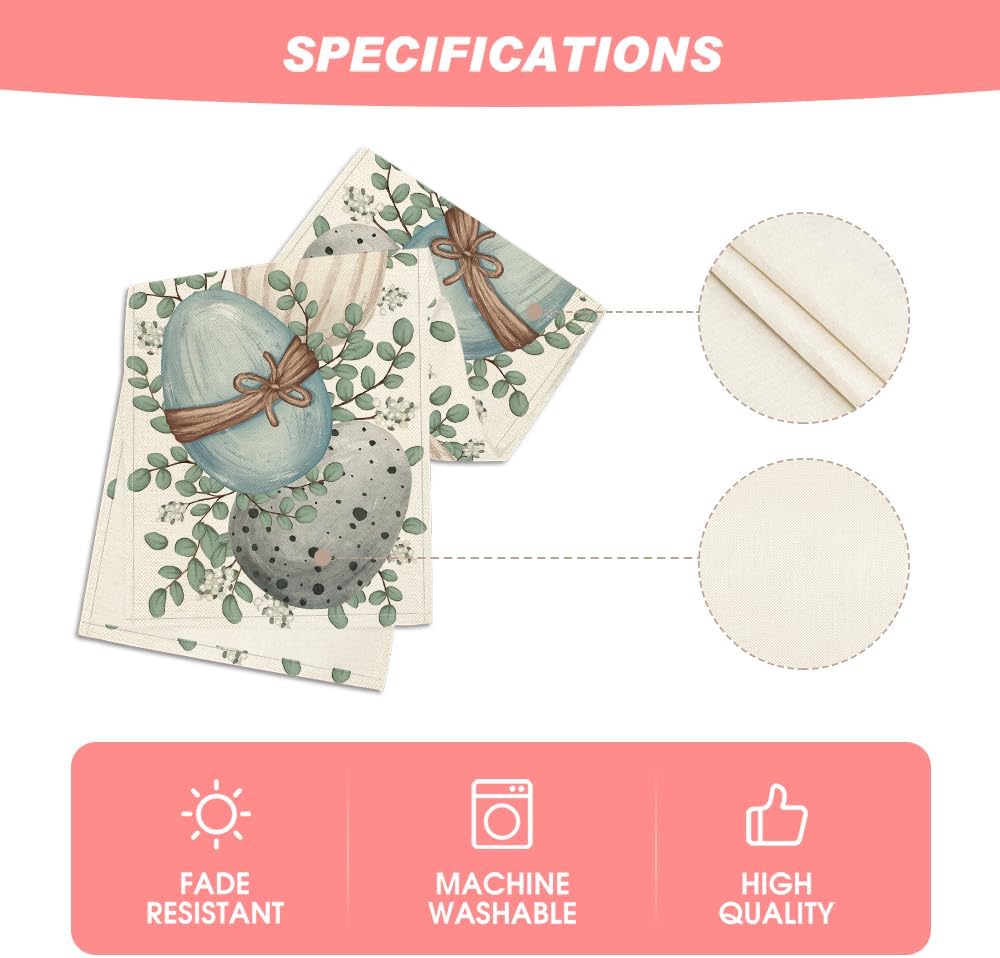 Eucalyptus Egg Easter Table Runner, Spring Kitchen Dining Table Decor for Indoor Outdoor Home Party Decor 13 × 72 Inch — image 5