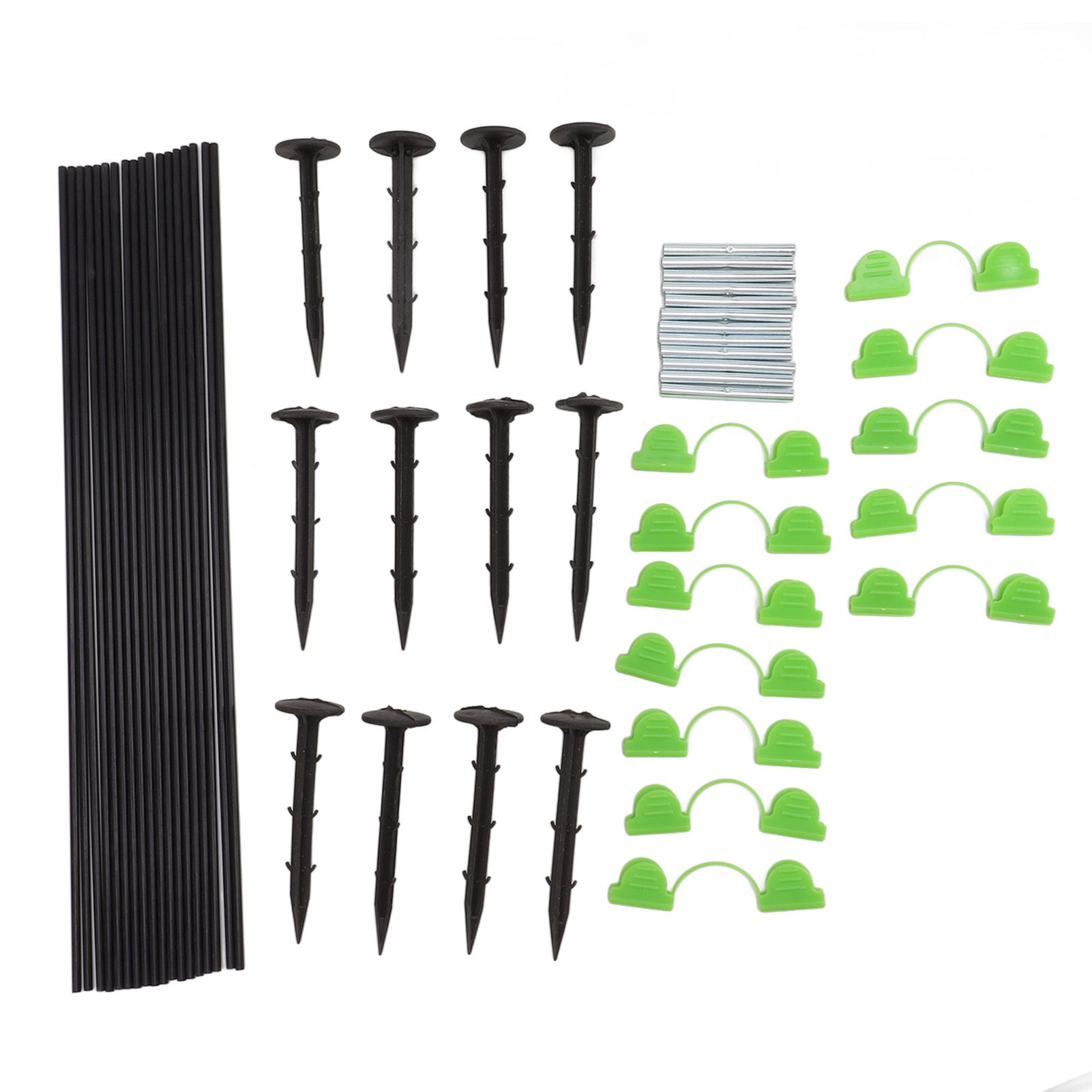 18 Fiberglass Rods 12 Connecting Pipes 12 Clips 12 Garden Stakes for Greenhouse Garden Raised Bed Grow Tunnel — image 4