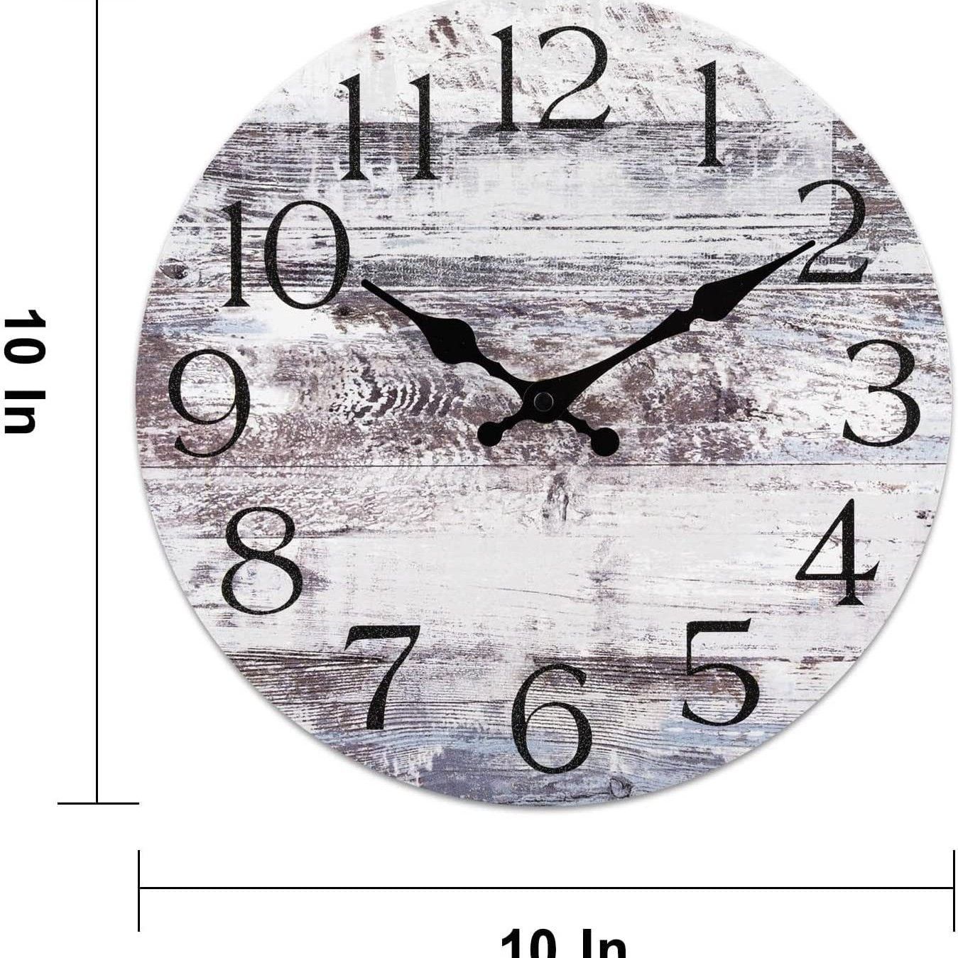 Wooden Wall Clock No.7, 10 Inch