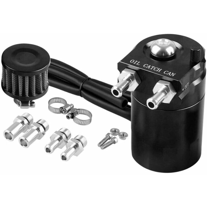 Universal Oil Catch Can, 300Ml Air Filter Breather Engine Separator Oil Tank Car Oil Catcher (Blue) — image 3