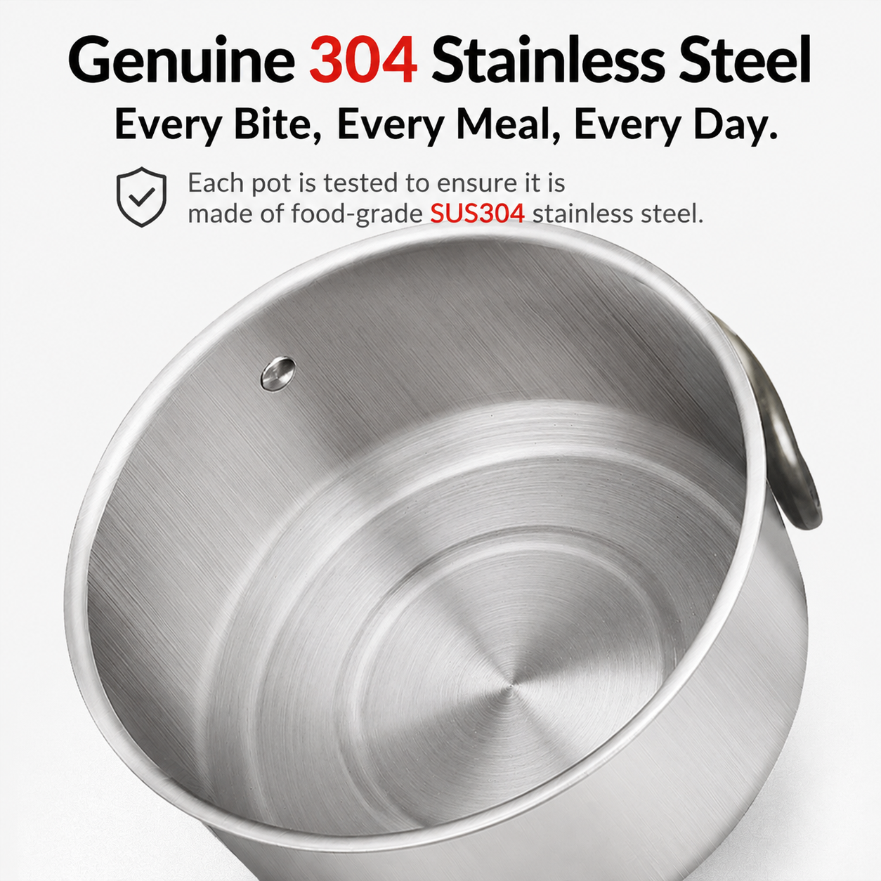2-Piece Food Grade Stainless Steel Camping Cookware Set with Medium Stew Pot and Medium Frying Pan - Hangable and Foldable, Compact Nesting Storage, Anti Scald โ image 3