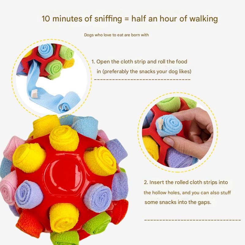 Rubber Snuffle Ball for Pets,Interactive Hollow Treat-Hiding Toy for Dogs and Cats(Yellow) — image 4
