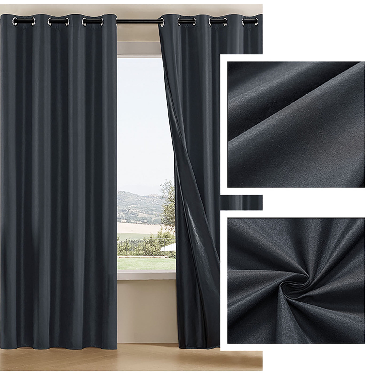 RV Camper Door Window Curtains, Blackout Privacy Curtains, Drapes for Bathroom Bedroom Kitchen, Portable Travel Trailer Small Window Decor, Short Blackout โ image 4