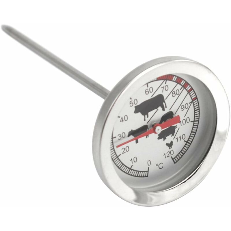 Stainless Steel ROasting Thermometer - Analog Meat Thermometer Up To 120°C - Bbq Thermometer - Meat Needle — image 2