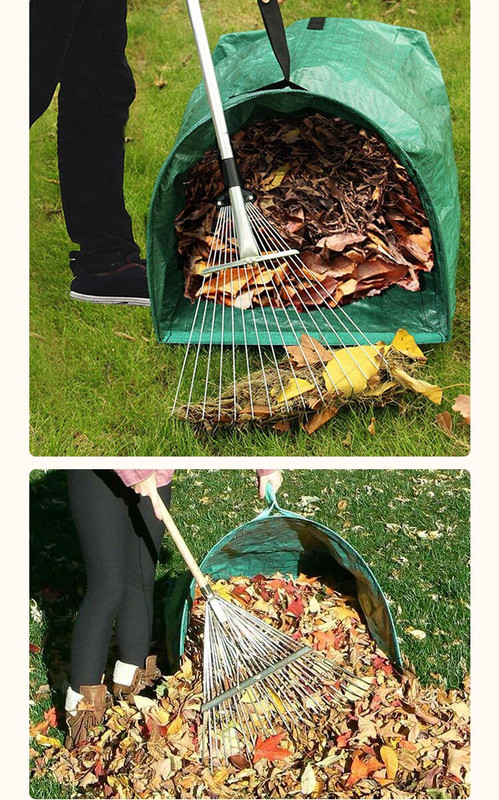 Heavy Duty Horizontal Garden Leaf Collection Bag - Large Capacity Waterproof Waste Scoop Tarp with Reinforced Handles for Lawn Debris, Grass, and Yard Cleanup — image 6