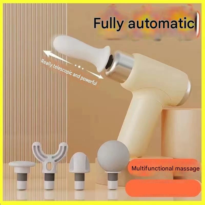 Mini Massage Gun - Portable Percussion Massager with 14 x 3.6 cm massage head and 4 Heads, USB-C Rechargeable Muscle Relief Device for Neck, Back — image 2