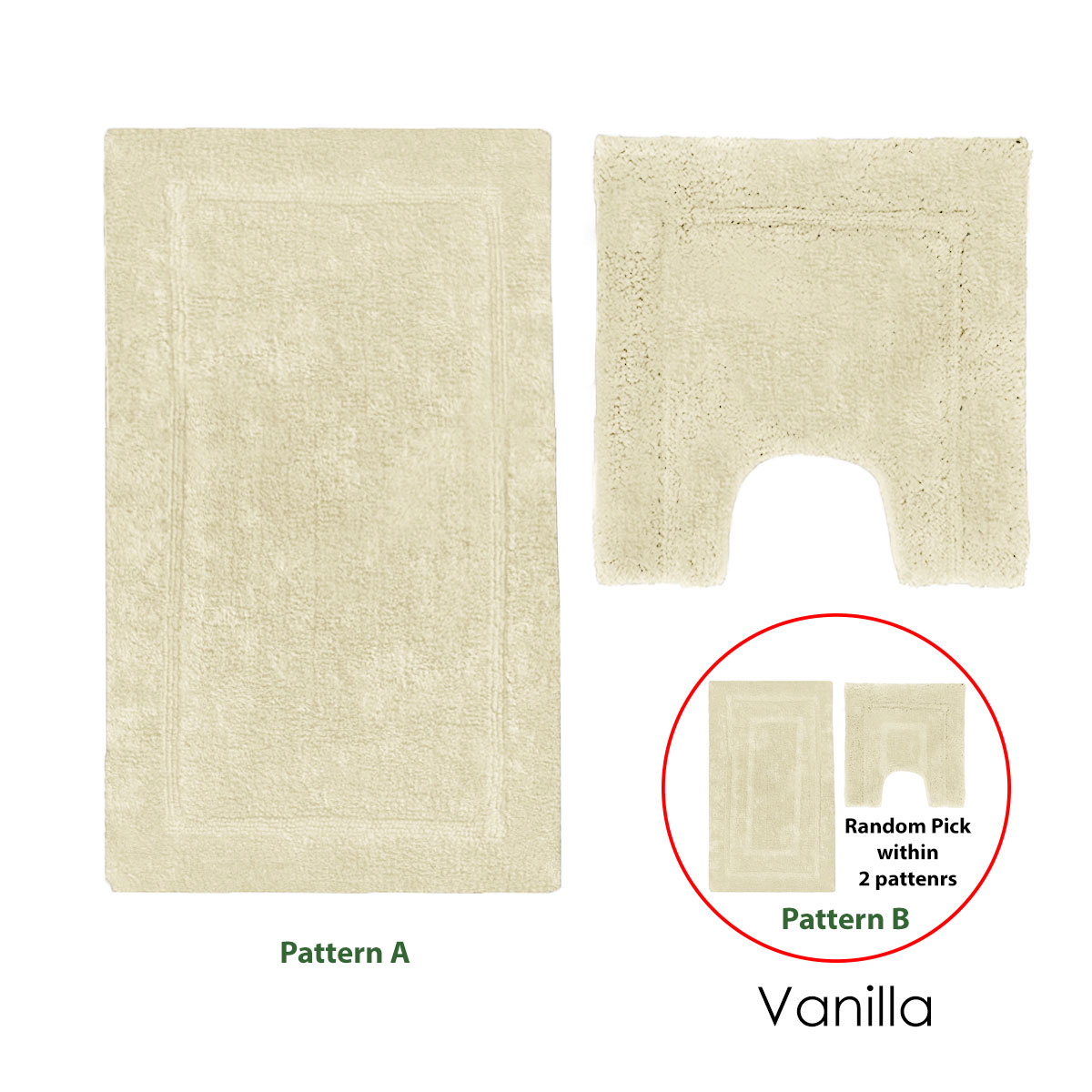 2200GSM 2 Pce Axel 100% Cotton Bath Mat Set Vanilla — image 3