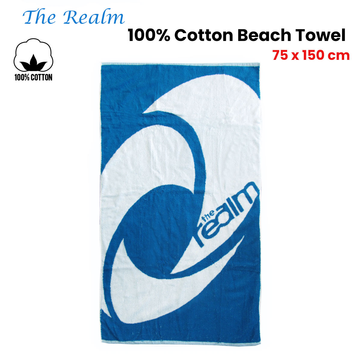 The Realm 100% Cotton Beach Towel 75 × 150 cm — image 2