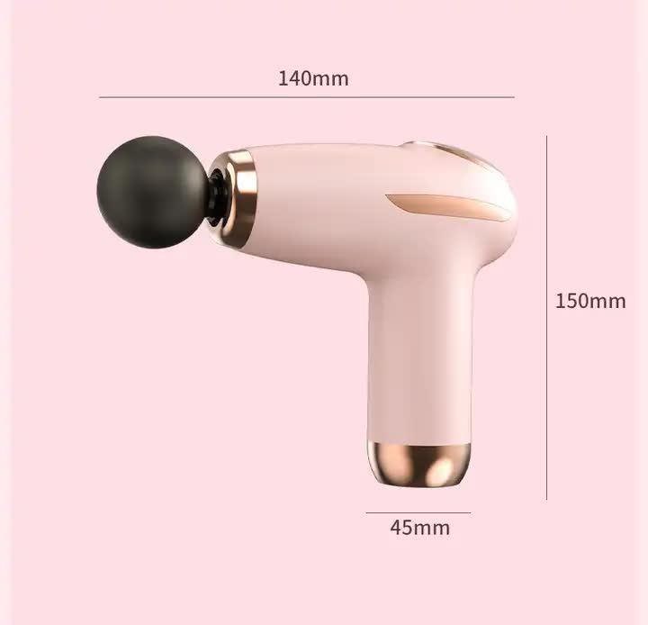 Pink Mini Portable Fascia Gun - 6-Speed Adjustable Muscle Massage Gun, Type-C Charging, 5W Power — image 5