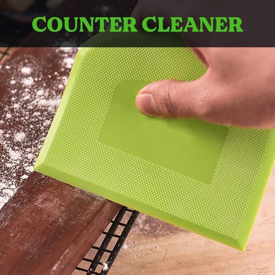 Dough Scraper - 3-Piece - Bread Scraper - Flexible Bowl Scraper - Home Baking Supplies - Green and White โ image 3