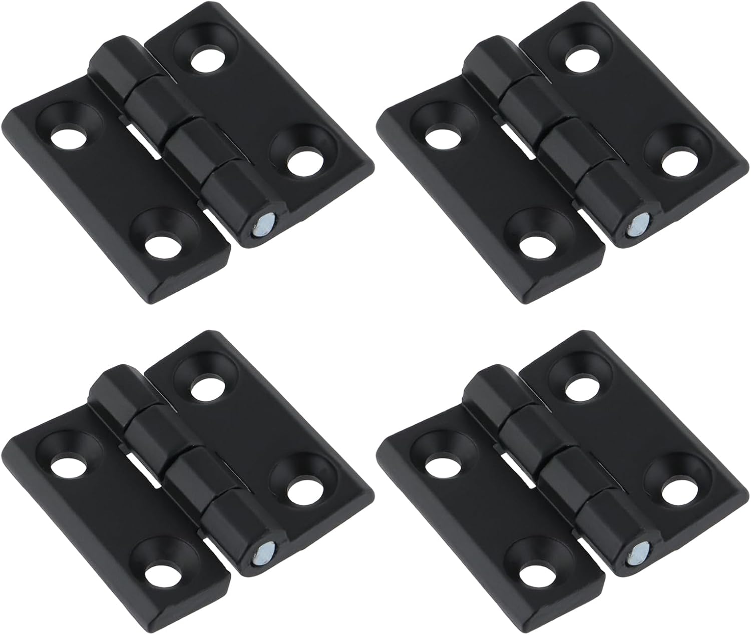 Black Butt Hinge Zinc Alloy Door Hinge Heavy Duty Boat Hatch Hinges Residential Bed Room Hinge for Doors Hardware 1.96" x 1.88" -4pcs