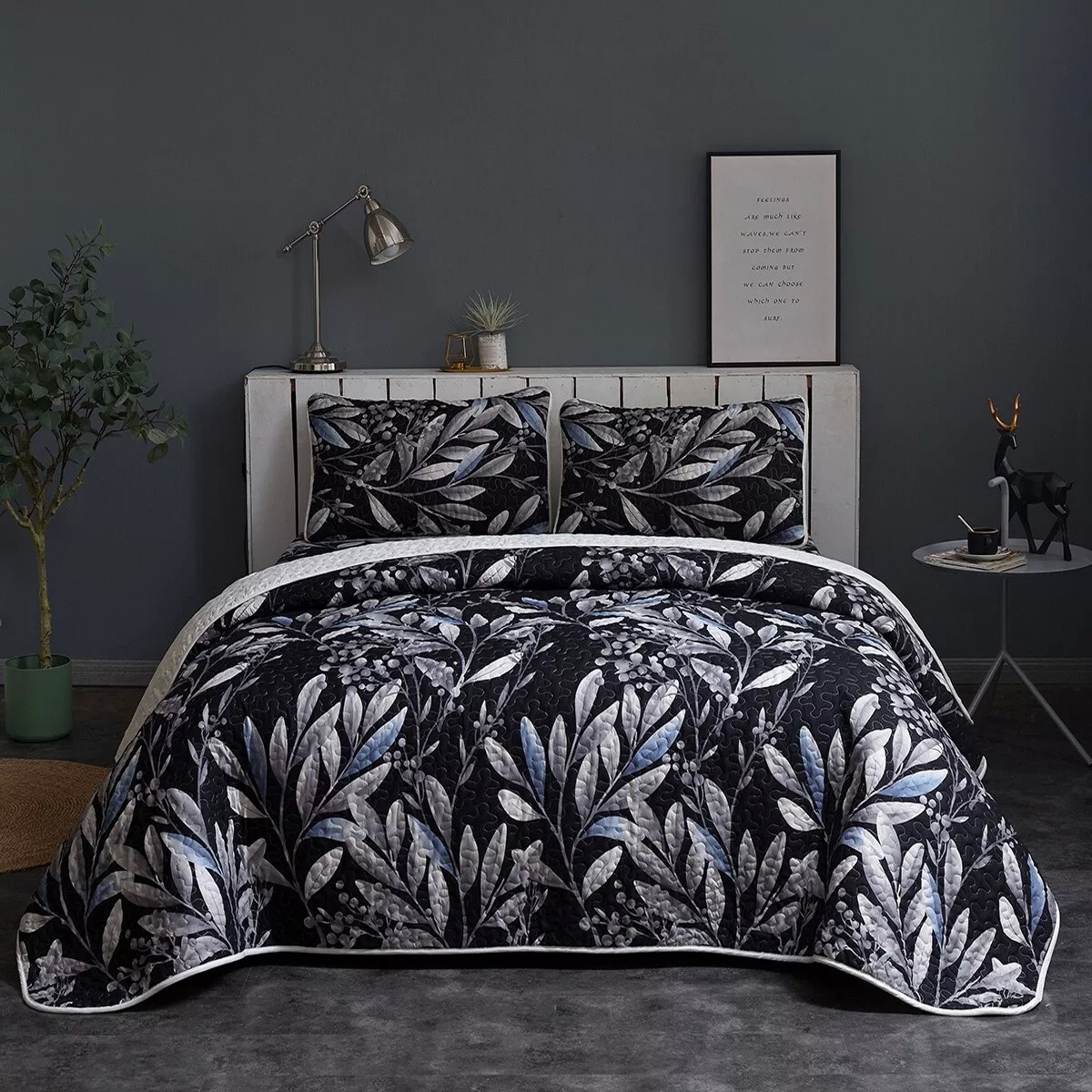Whimsical Quilted bedspread and pillowcovers set: Add Fun to Your Space - Queen size