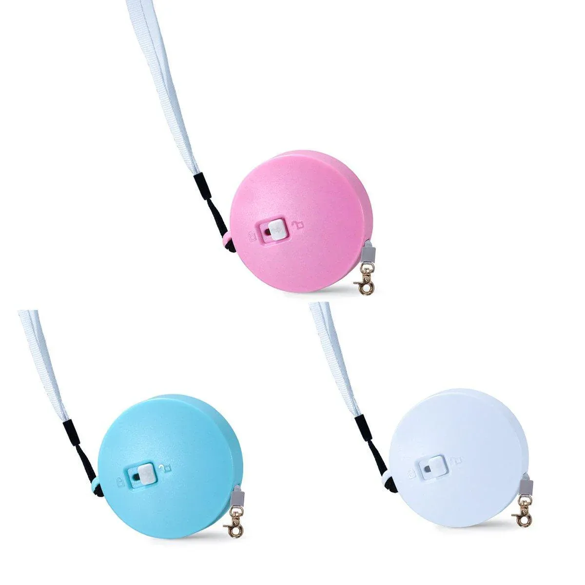 2M Outdoor Mini Retractable Leash Traction Rope Cats Dogs Durable - White — image 3