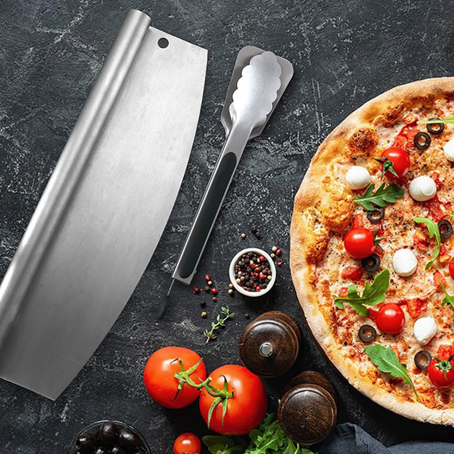 Cutter Stainless Steel with Plastic Sheath Sharp Chef's Slicer Quality Pizza Accessory for Cutting Perfect Portions Dough,Cakes — image 5