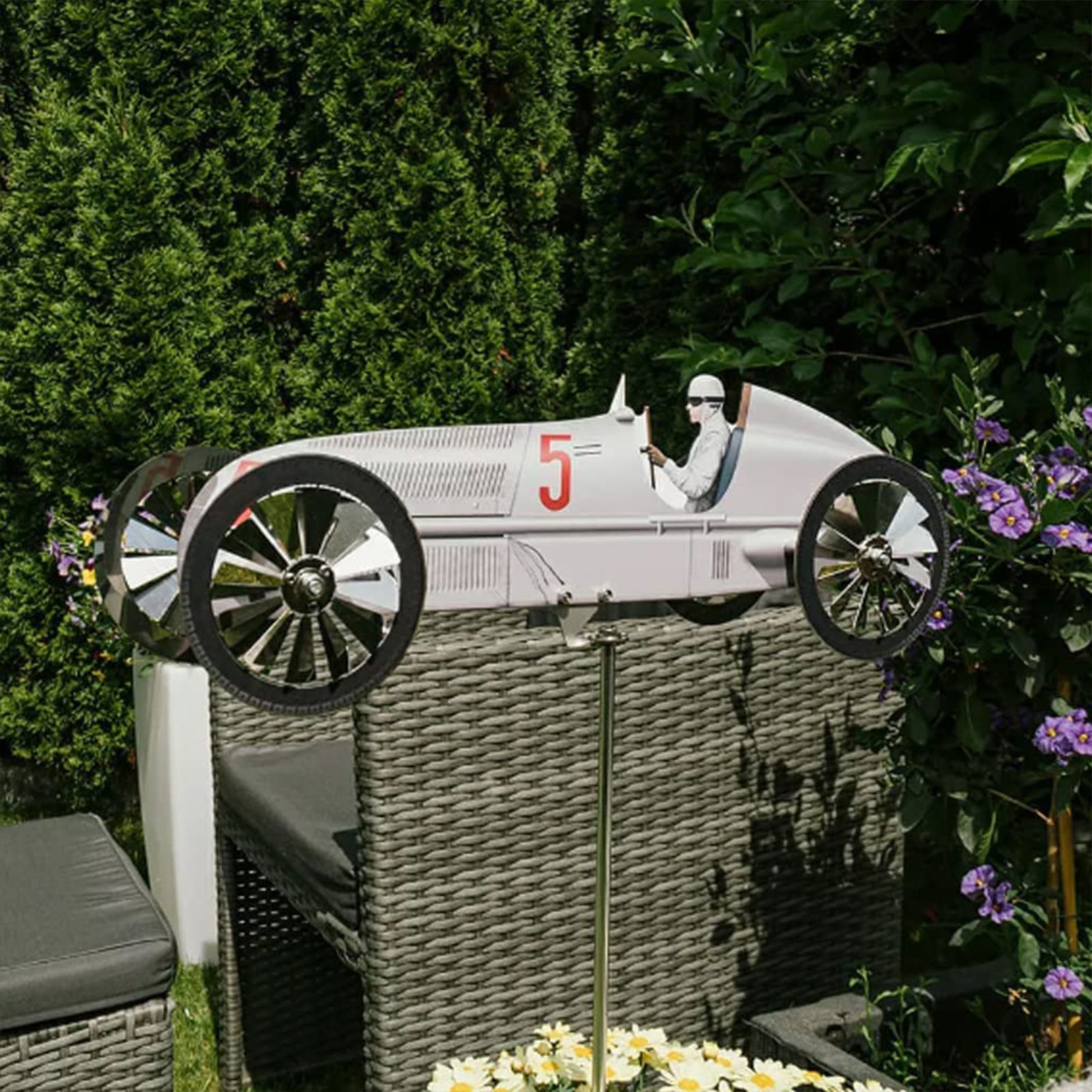 Garden Racing Windmill Garden Spinner Decoration Windmill Garden Pinwheels — image 5