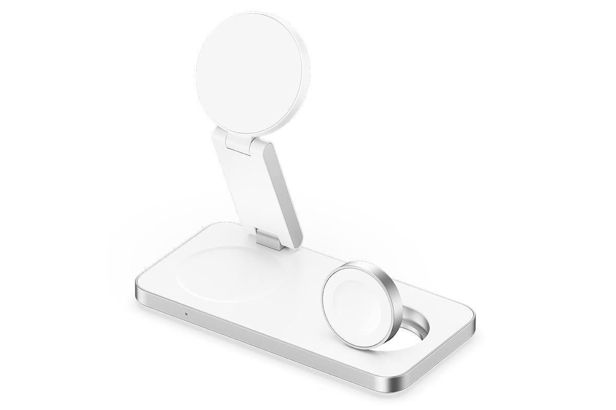 3 in 1 Charging Station for iPhone Wireless Charger Dock for Apple Watch iPhone AirPods -White — image 2