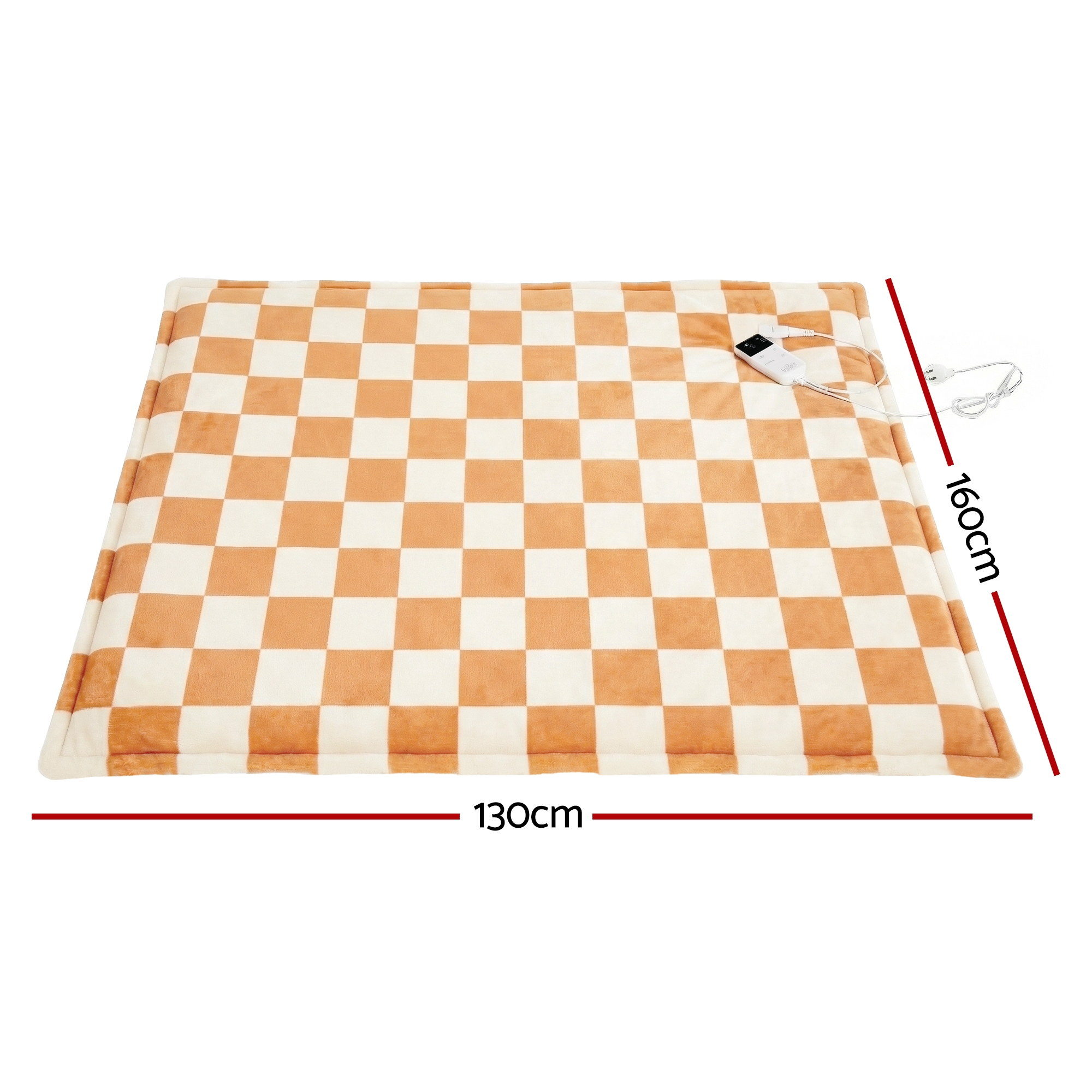 Giselle Electric Throw Rug Dual Side Fleece Flannel Heated Blanket Yellow — image 3