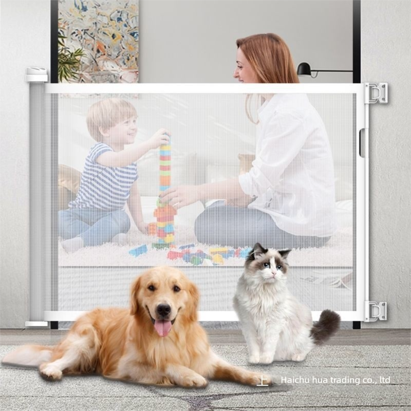 White Retractable Baby Safety Gate and Pet Barrier Extra Wide 300cm for Stairs and Doorways No Drill Mesh In-Home Protection Solution for Local Families โ image 5