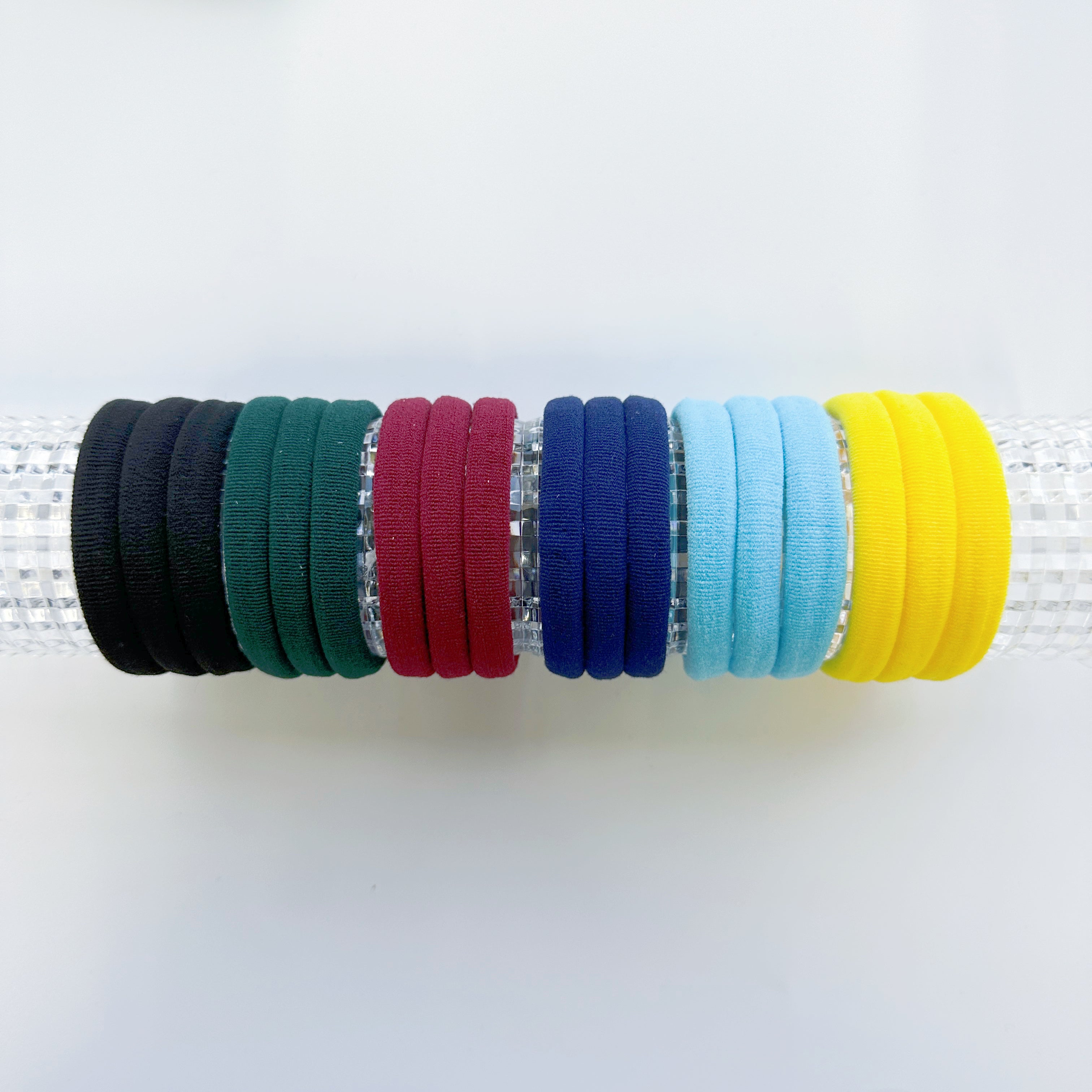 MANGO JELLY Metal Free Hair ties (4.5cm) - School Colour Maroon 10P - One Pack โ image 2