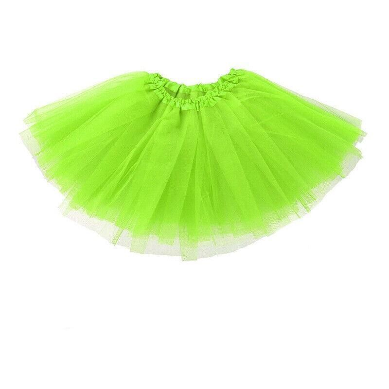 Girls Tutu Skirt Princess Dressup Party Costume Ballet Dancewear - Fruit Green