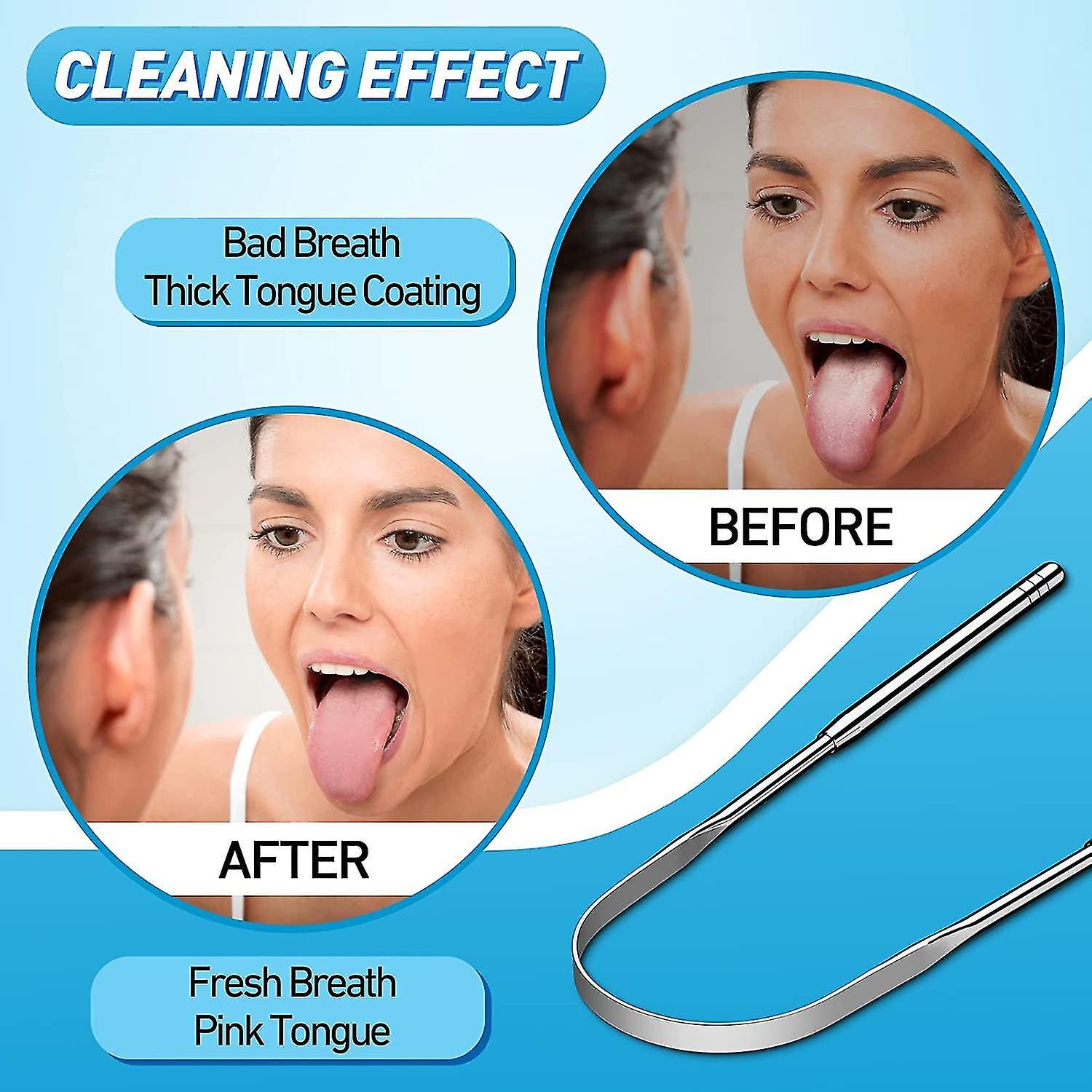 Copper Tongue Scraper, U-Shaped Metal Tongue Cleaner for Adults - Stainless Tip โ image 3
