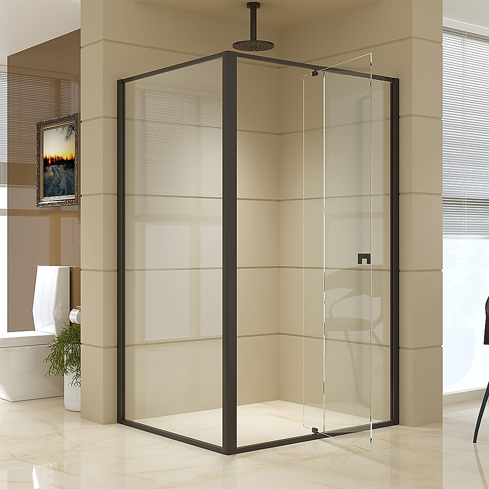 Semi Frameless Shower Screen (114~122)x 195cm & (98~101)x195cm Side AS/NZS Glass — image 2