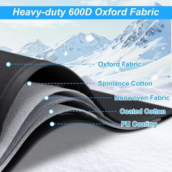 Windshield Cover 800D Oxford Fabric SUV Truck Cover Frost Resistant Waterproof - Black - Size 001 โ image 4
