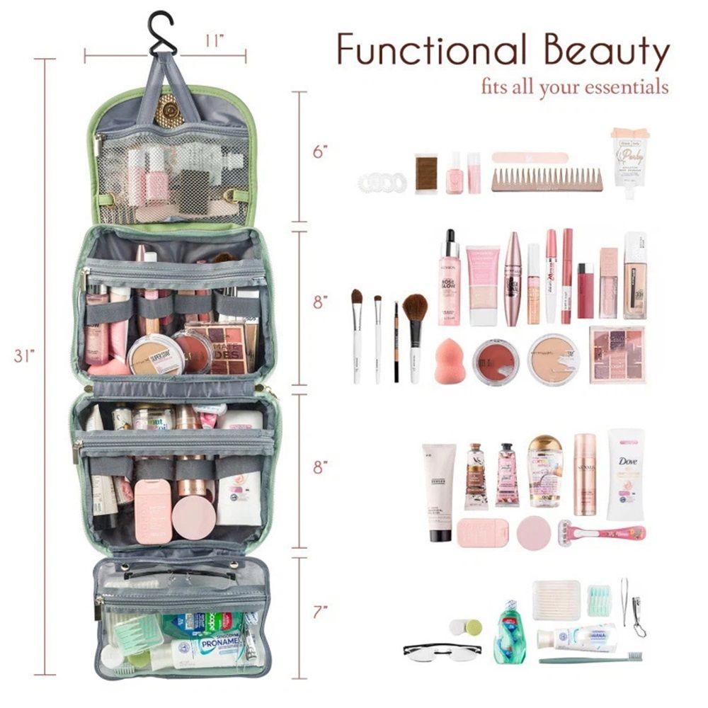 Small Hanging Toiletry Bag, Extra Compact Travel Organizer for Minimalist Adventures,Water-Resistant Cosmetic Bag, Perfect for Vacation, and Daily Use — image 3