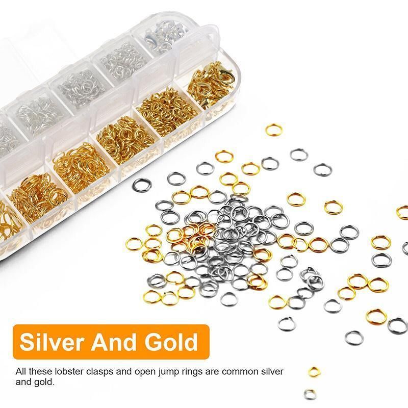 800x Jump Rings Split Lobster Clasps Hooks For DIY Jewelry Making Necklace — image 4