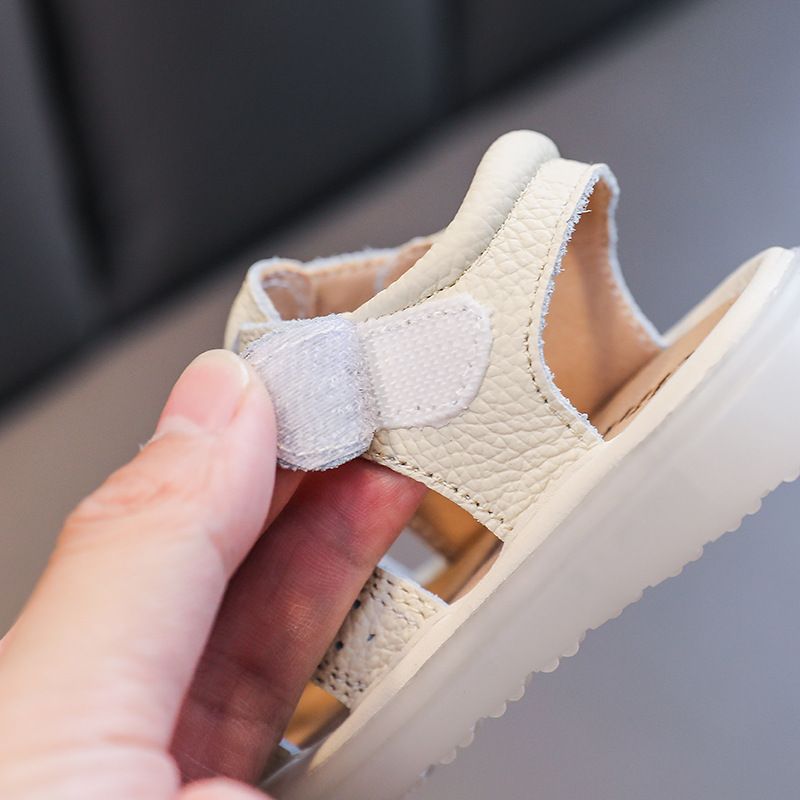 Baby Leather Sandals Bocai Cat Velcro Non Slip White 23 yards inner length 15cm — image 4