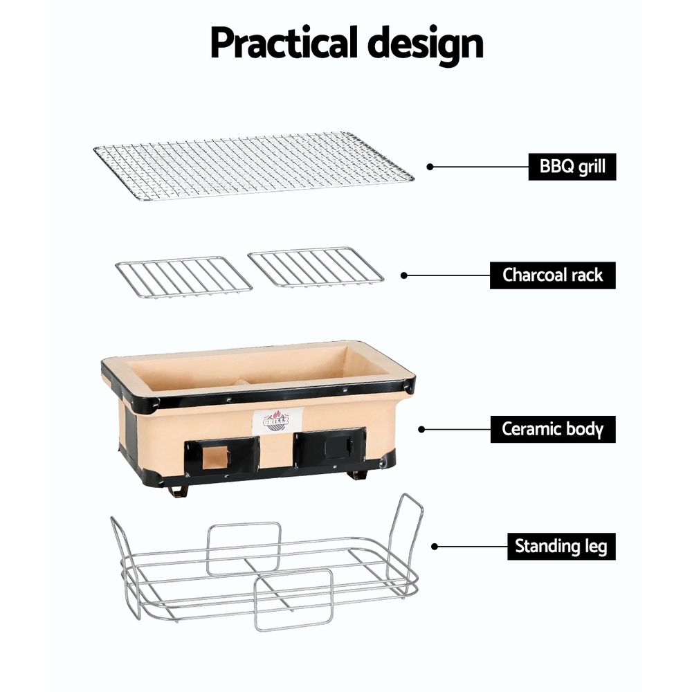 Grillz BBQ Grill Tabletop Charcoal Smoker — image 5