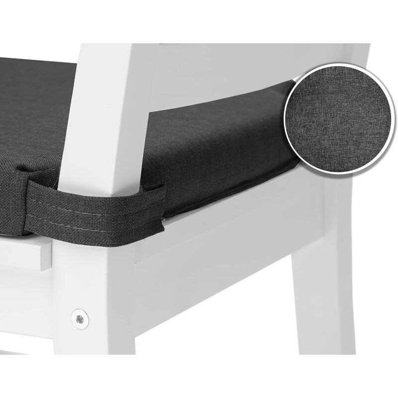 Set of 4 trapezoidal chair cushions, comfortable seat, with inner and outer Velcro. Dimensions: 42 (back) 35 (front) x_tfrf โ image 2