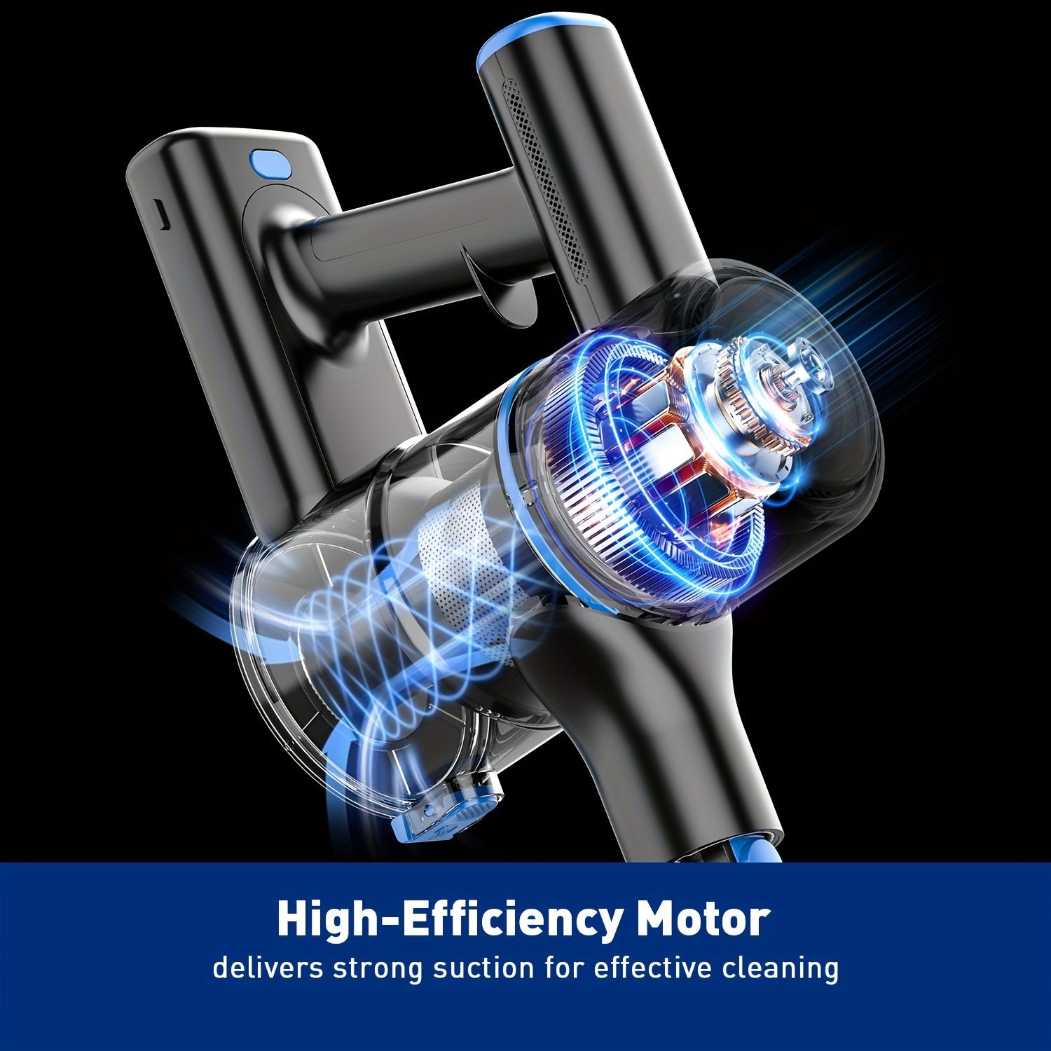 Cordless Vacuum Cleaner, 8 In 1 Powerful Suction Lightweight Vacuum Cleaner For Home, Led Display, 3 Suction Modes, 55Kpa Powerful Suction,45mins — image 4