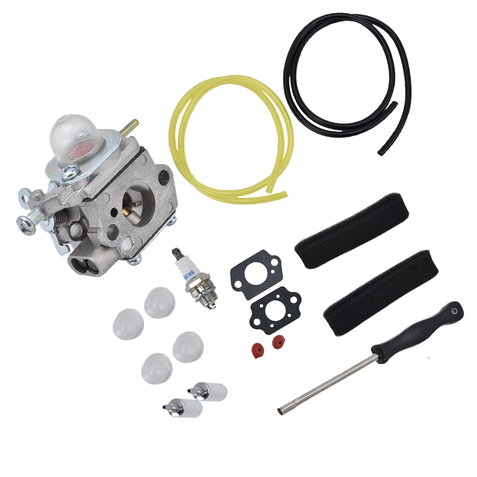 753-06190 Carburetor with Fuel Filter Air Filter Primer Bulb Kit for Troybilt TB22EC TB32EC TB80EC TB22 TB21EC — image 4